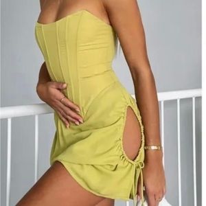 Green White Fox Boutique Dress in Matcha